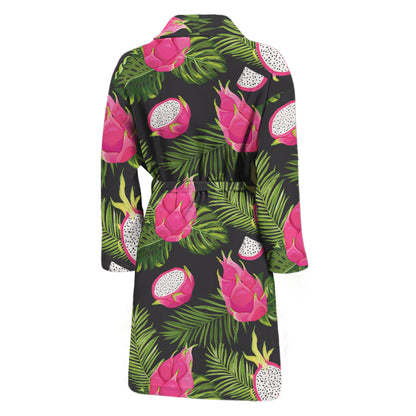 Tropical Pitaya Pattern Print Men's Bathrobe