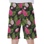 Tropical Pitaya Pattern Print Men's Beach Shorts