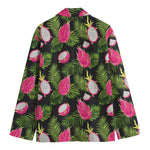 Tropical Pitaya Pattern Print Men's Blazer
