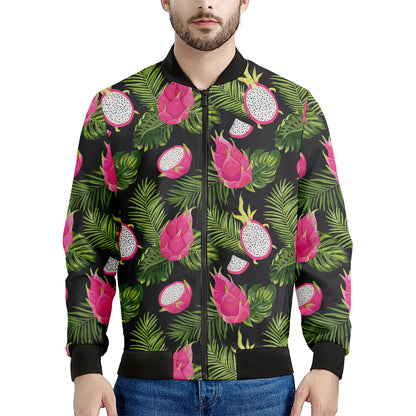 Tropical Pitaya Pattern Print Men's Bomber Jacket