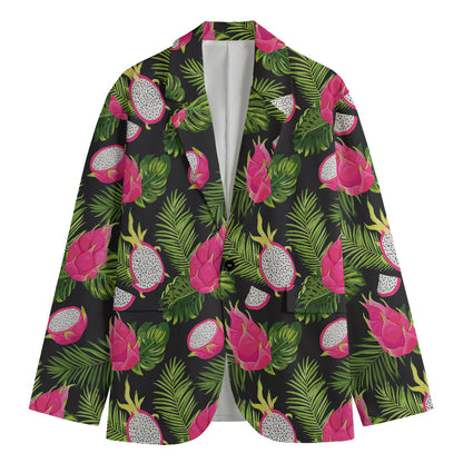 Tropical Pitaya Pattern Print Men's Cotton Blazer
