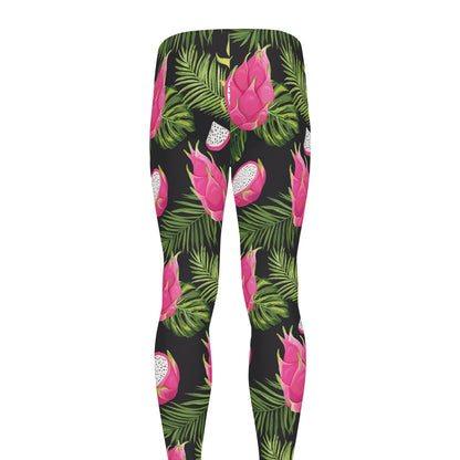 Tropical Pitaya Pattern Print Men's leggings