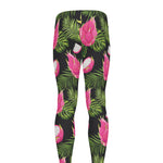 Tropical Pitaya Pattern Print Men's leggings