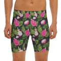 Tropical Pitaya Pattern Print Men's Long Boxer Briefs