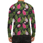 Tropical Pitaya Pattern Print Men's Long Sleeve Rash Guard