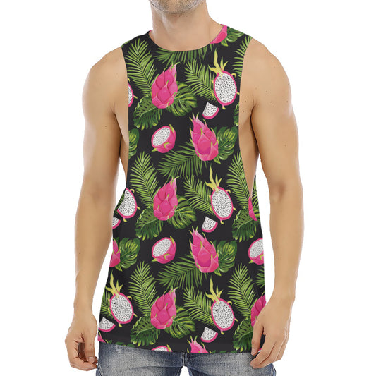 Tropical Pitaya Pattern Print Men's Muscle Tank Top