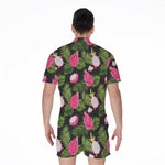Tropical Pitaya Pattern Print Men's Rompers