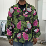 Tropical Pitaya Pattern Print Men's Shirt Jacket