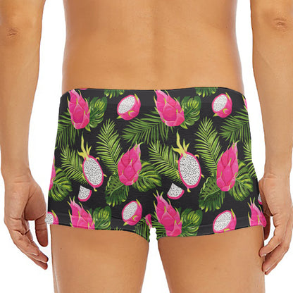 Tropical Pitaya Pattern Print Men's Short Boxer Briefs