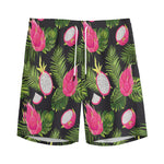Tropical Pitaya Pattern Print Men's Sports Shorts