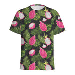 Tropical Pitaya Pattern Print Men's Sports T-Shirt