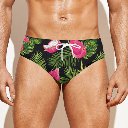 Tropical Pitaya Pattern Print Men's Swim Briefs