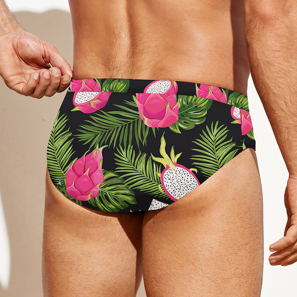 Tropical Pitaya Pattern Print Men's Swim Briefs