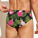 Tropical Pitaya Pattern Print Men's Swim Briefs