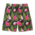Tropical Pitaya Pattern Print Men's Swim Trunks