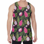 Tropical Pitaya Pattern Print Men's Velvet Tank Top
