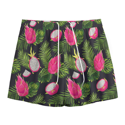 Tropical Pitaya Pattern Print Mesh Shorts