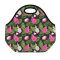 Tropical Pitaya Pattern Print Neoprene Lunch Bag