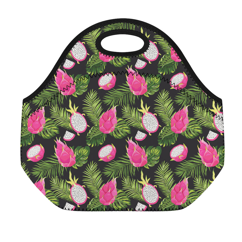 Tropical Pitaya Pattern Print Neoprene Lunch Bag