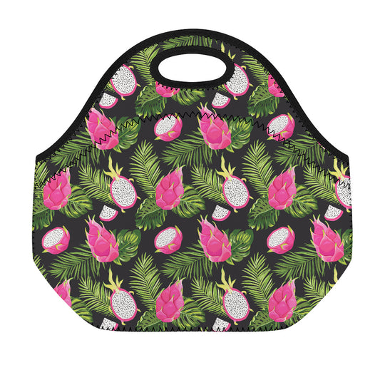 Tropical Pitaya Pattern Print Neoprene Lunch Bag
