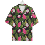 Tropical Pitaya Pattern Print Rayon Hawaiian Shirt
