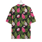 Tropical Pitaya Pattern Print Rayon Hawaiian Shirt