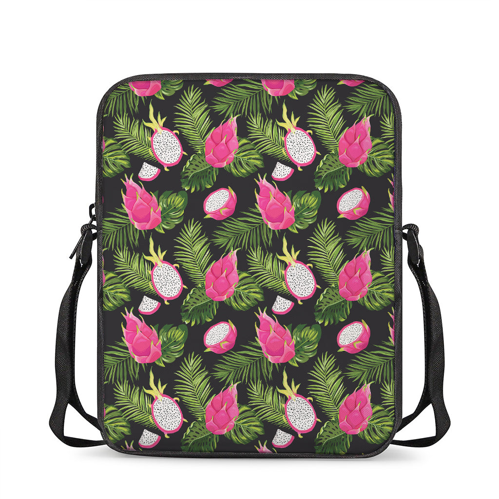 Tropical Pitaya Pattern Print Rectangular Crossbody Bag