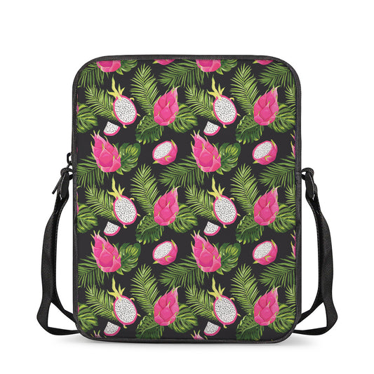 Tropical Pitaya Pattern Print Rectangular Crossbody Bag
