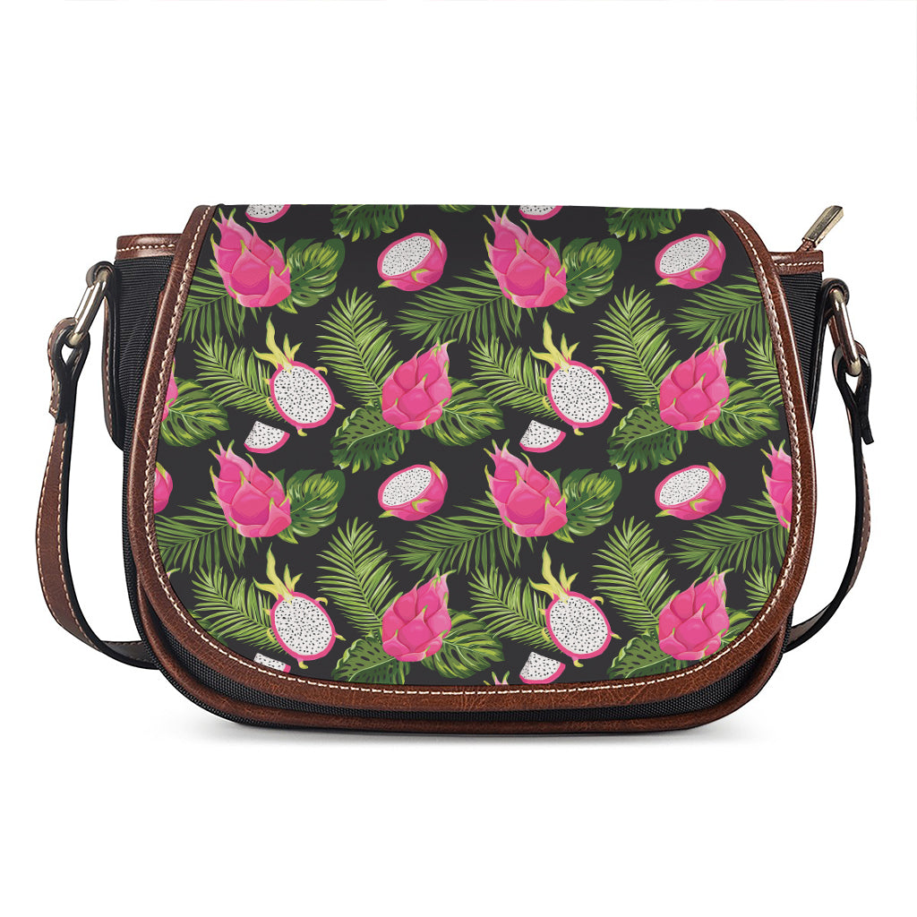 Tropical Pitaya Pattern Print Saddle Bag