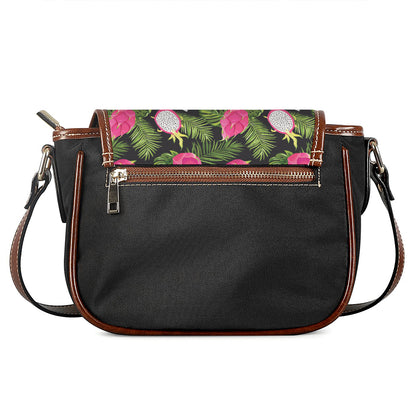 Tropical Pitaya Pattern Print Saddle Bag