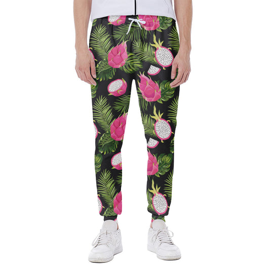 Tropical Pitaya Pattern Print Scuba Joggers