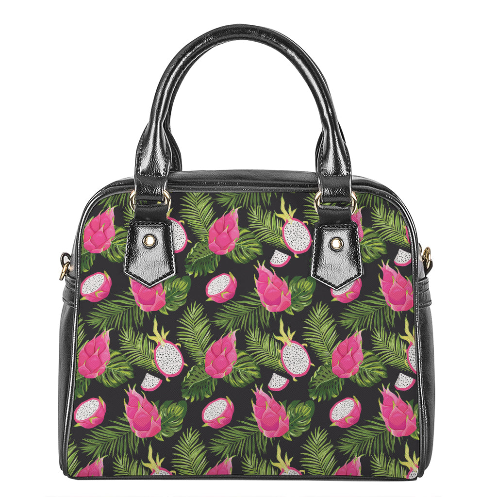 Tropical Pitaya Pattern Print Shoulder Handbag