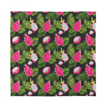 Tropical Pitaya Pattern Print Silk Bandana