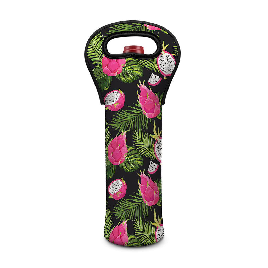 Tropical Pitaya Pattern Print Single Neoprene Wine Tote