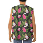 Tropical Pitaya Pattern Print Sleeveless Baseball Jersey
