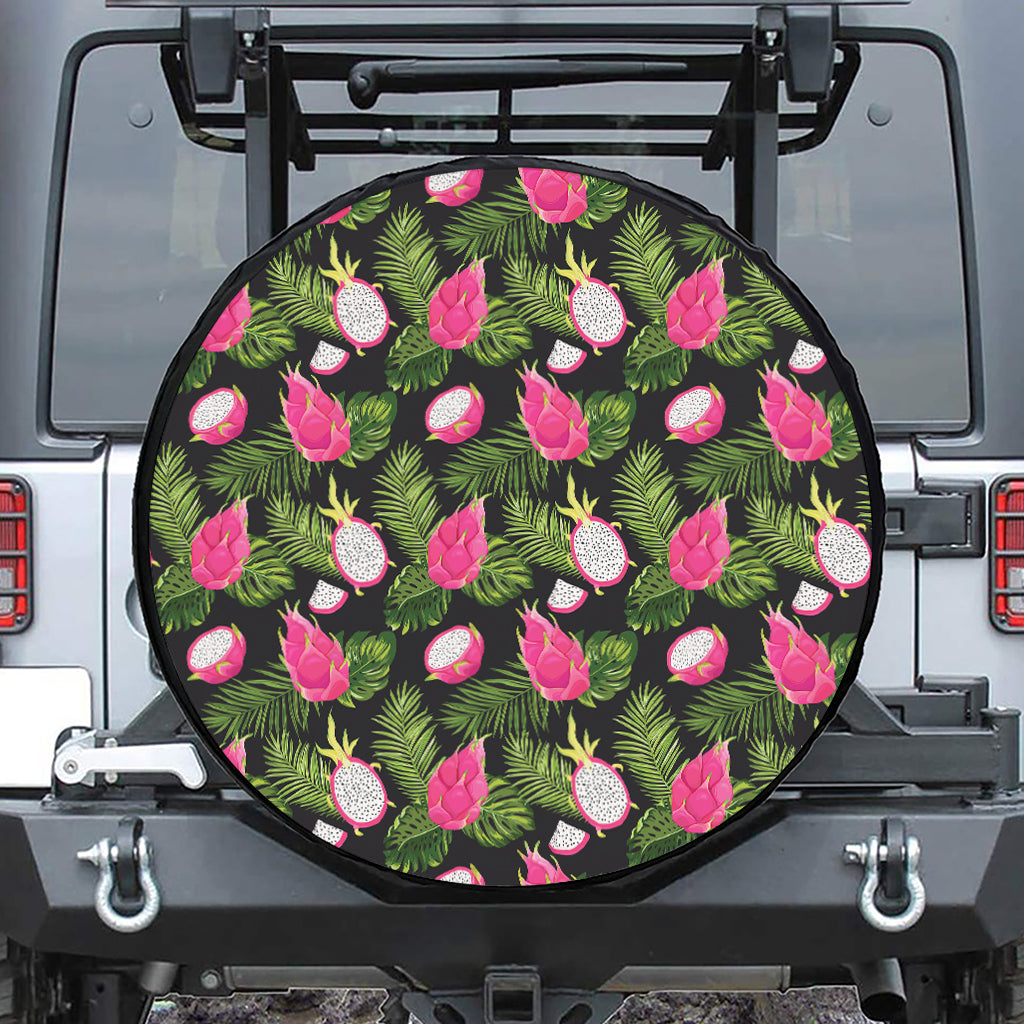 Tropical Pitaya Pattern Print Tire Cover