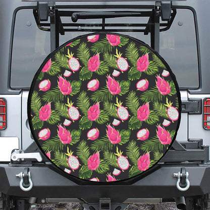 Tropical Pitaya Pattern Print Tire Cover