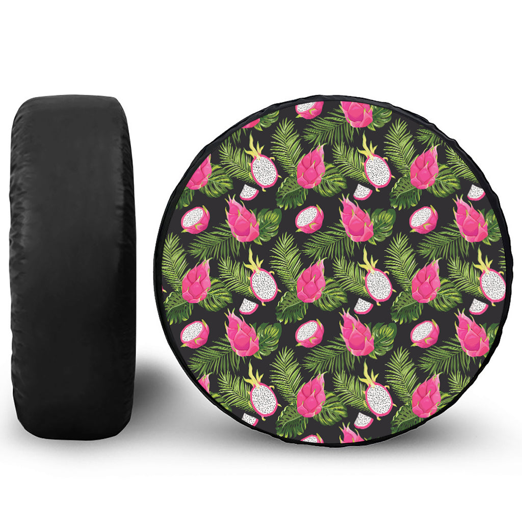 Tropical Pitaya Pattern Print Tire Cover