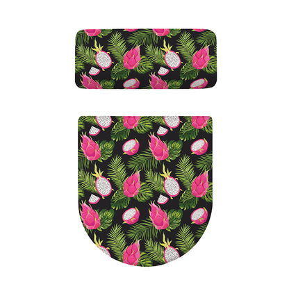 Tropical Pitaya Pattern Print Toilet Lid And Tank Cover Set