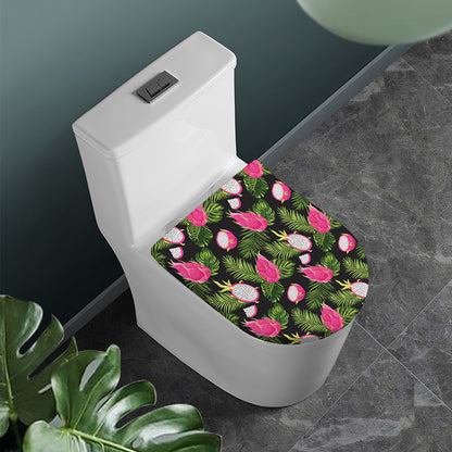 Tropical Pitaya Pattern Print Toilet Lid Cover