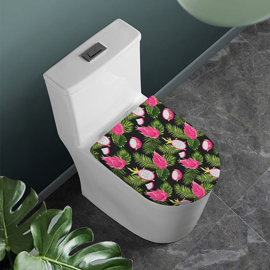 Tropical Pitaya Pattern Print Toilet Lid Cover