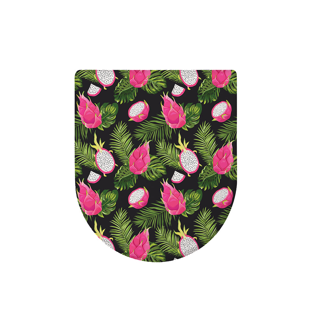 Tropical Pitaya Pattern Print Toilet Lid Cover