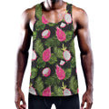 Tropical Pitaya Pattern Print Men's Workout Tank Top