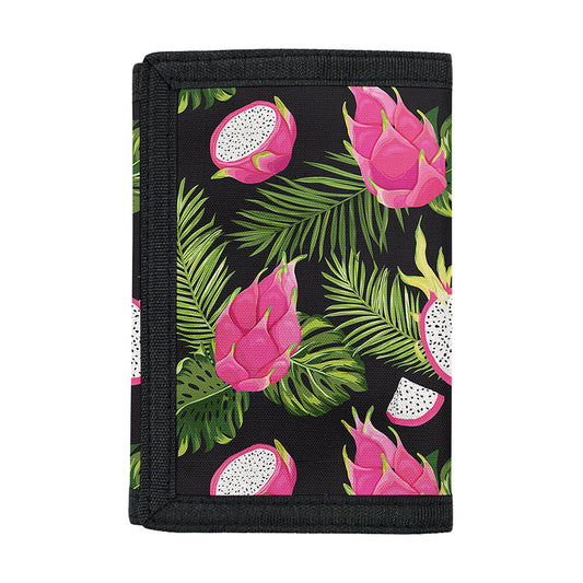 Tropical Pitaya Pattern Print Trifold Wallet