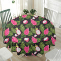 Tropical Pitaya Pattern Print Waterproof Round Tablecloth