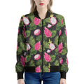 Tropical Pitaya Pattern Print Women's Bomber Jacket