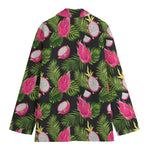 Tropical Pitaya Pattern Print Women's Cotton Blazer