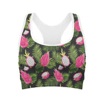Tropical Pitaya Pattern Print Women's Sports Bra