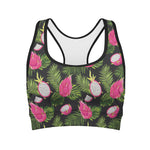 Tropical Pitaya Pattern Print Women's Sports Bra