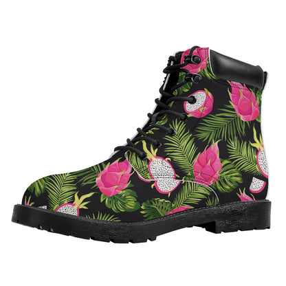 Tropical Pitaya Pattern Print Work Boots